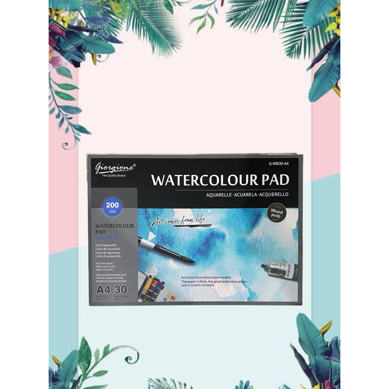 

Giorgione Kertas Cat Air Watercolor Paper Pad A3/A4/A5 G-WB30