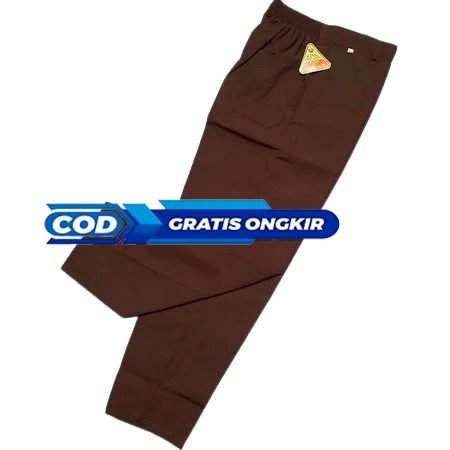 PROMO MURAH CELANA PANJANG COKLAT SD LAKI-LAKI BAHAN KATUN DRILL SERAGAM SEKOLAH SD