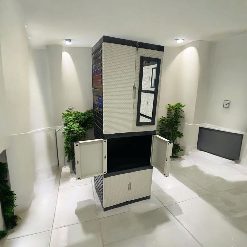 (BARU  PROMO) Lemari plastik kaca kunci / lemari pakaian kaca / lemari kunci / lemari kaca