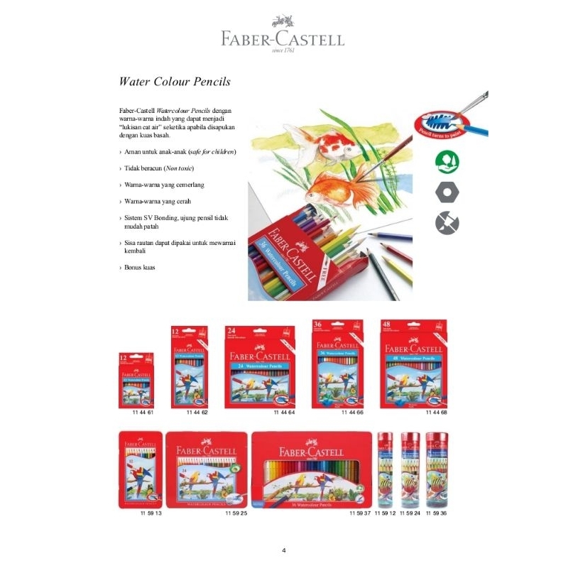 

Faber Castell Watercolour Pencils 12