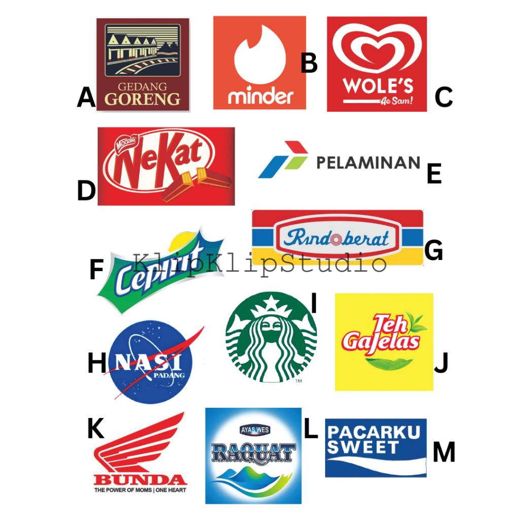Sticker Stiker Plesetan Brand Merk Lucu Kata Kata Random Untuk Case Laptop Koper Hp KK