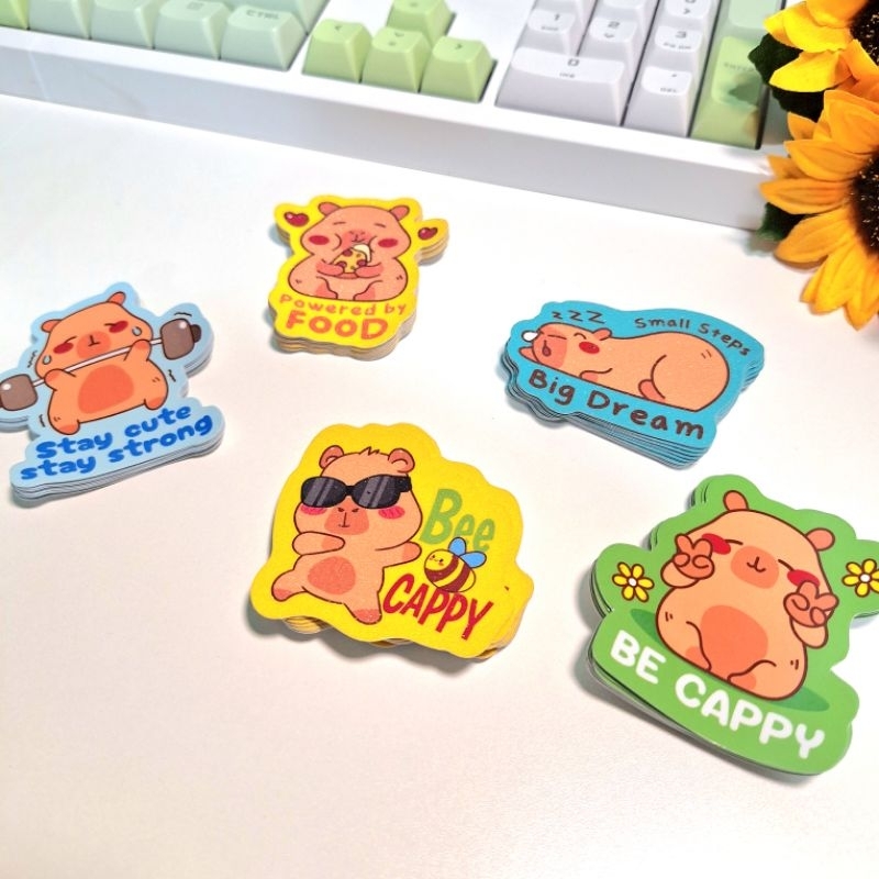 

Sticker Premium CAPYBARA Lucu Aesthetic Sticker | Waterproof | - Cute capybara premium sticker