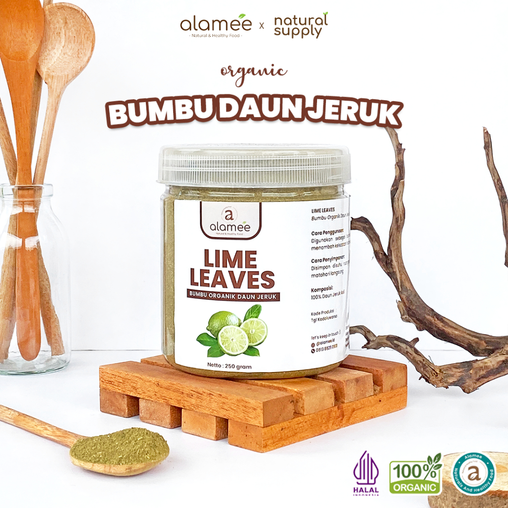 

ALAMEE Daun Jeruk Bubuk Lime Seasoning Powder Bumbu Dapur Masak Organik Masakan Instan Murni Asli