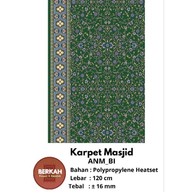 Karpet Masjid Semi Turki Tebal 16 mm / Sajadah Masjid ANM_BI Tebal