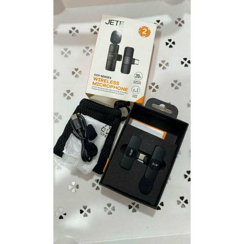 Preloved clip on wireless JETE CO1 mic wireless livestreaming, video, youtube