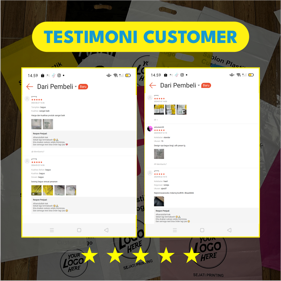 

HJK (Isi 50Pcs) 20 X 40Cm Kantong Plastik Qurban - Plastik Kresek Daging Kurban