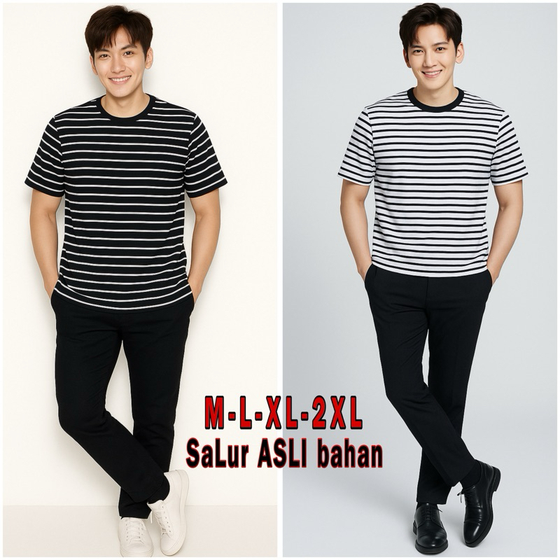 Kaos Oblong Salur / Kaos Salur / Kaos Salur Dewasa / Kaos Oblong Unisex / Kaos Salur Distro