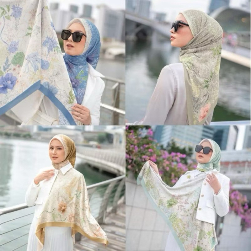 Diskon  Hijab Voal Motif Jasmine Series Jilbab Terbaru Kerudung Segiempat