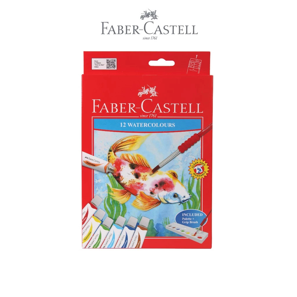 

Faber-Castell Watercolour Tube Cat Air 12 ml - 12 Colours
