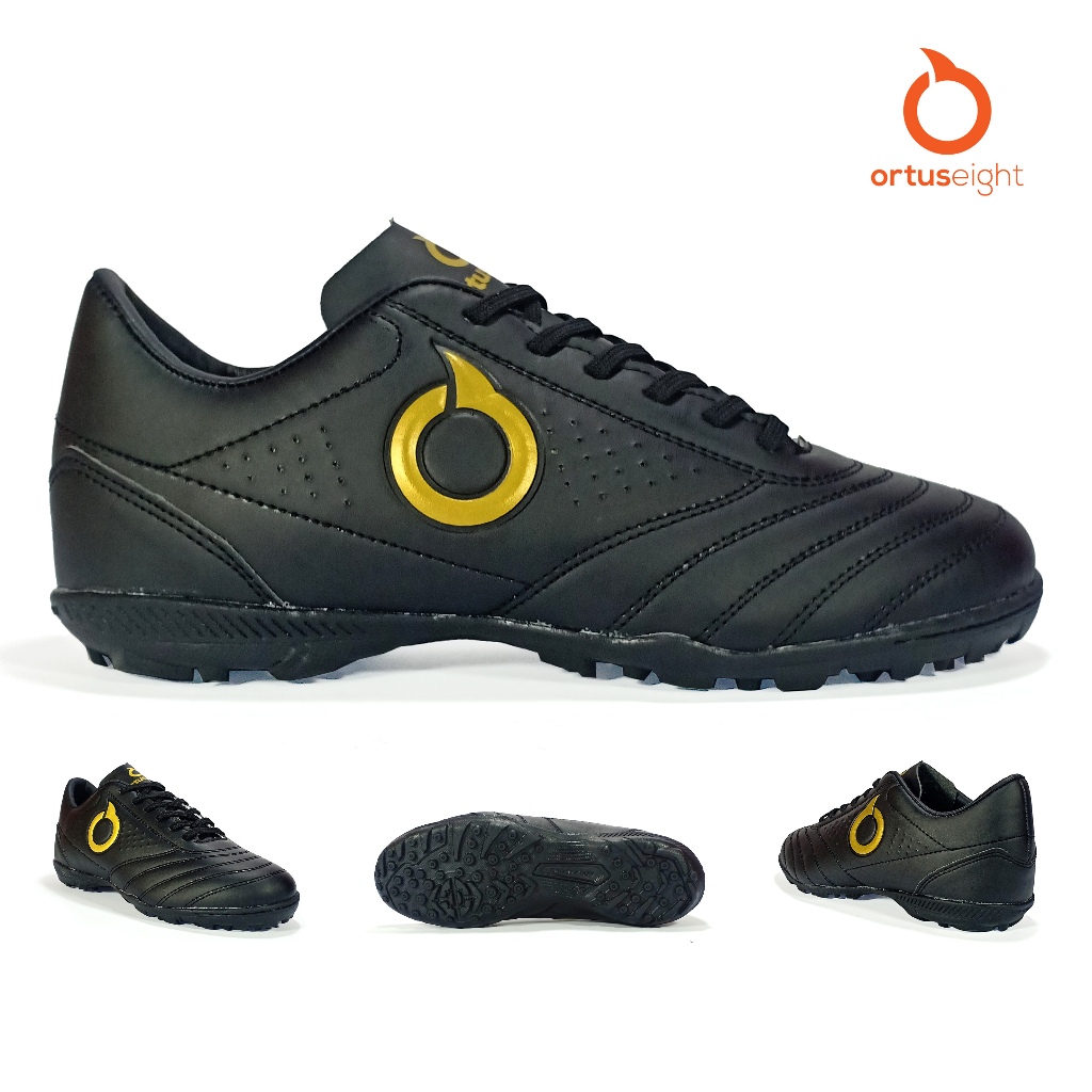 SEPATU FUTSAL ORTUSEIGHT SERI CLASSIC TYPE GERIGI TERBARU CENGKRAM KUAT WARNA HITAM OLAHRAGA