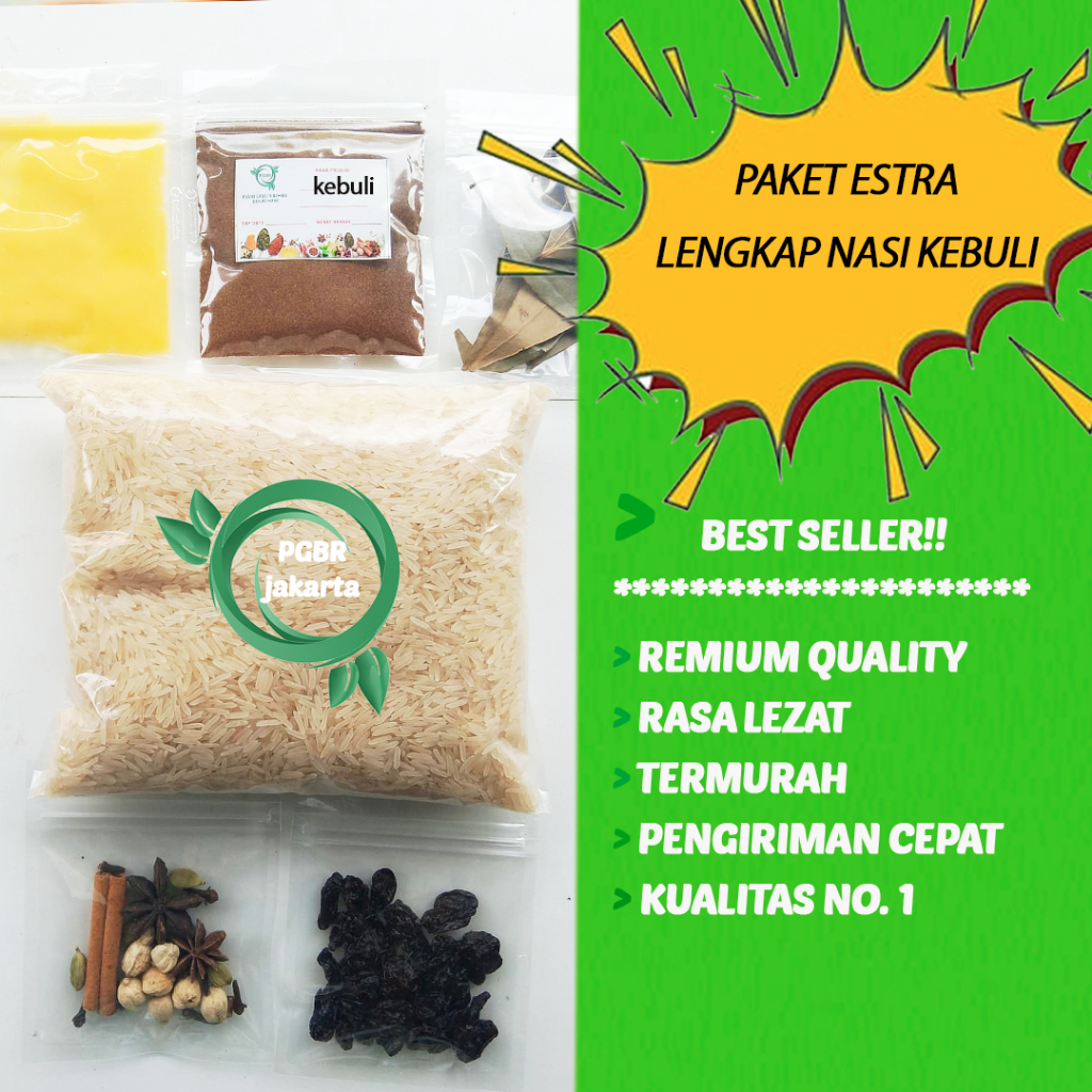 

PAKET EKSTRA LENGKAP NASI KEBULI / NASI KEBULI INSTANT / KEBULI PAKET LENGKAP / NASI KEBULI