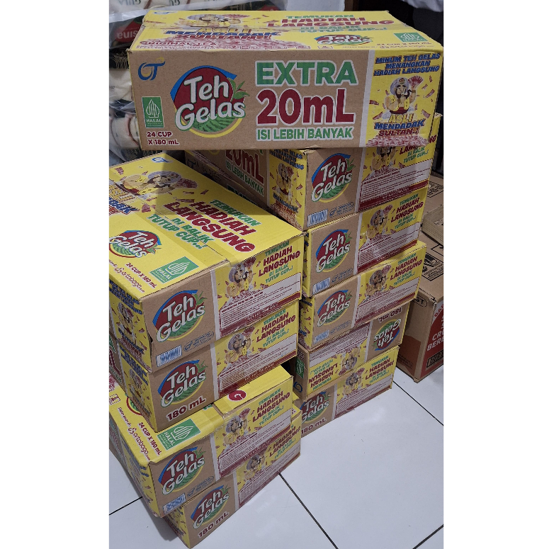 

Teh Gelas Cup 180 ML (1 Dus isi 24 Cup) Instant / Sameday Only