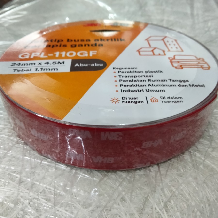 

dobel tape 3M vhb 24mm ORIGINAL double tape USA isolasi bolak balik