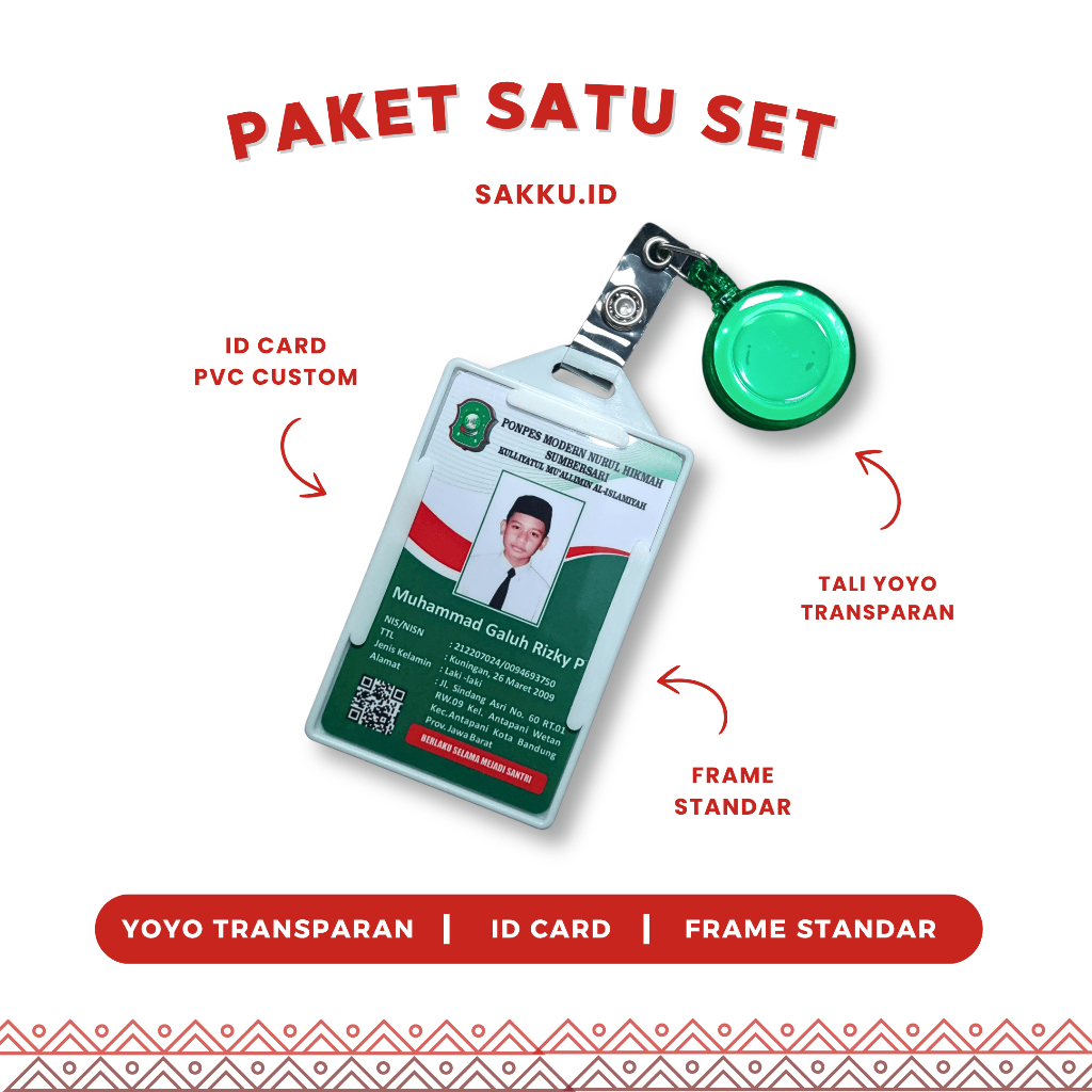 

PAKET NAME TAG KANTOR ID CARD CUSTOM/ YOYO TRANSPARANT /HOLDER STD