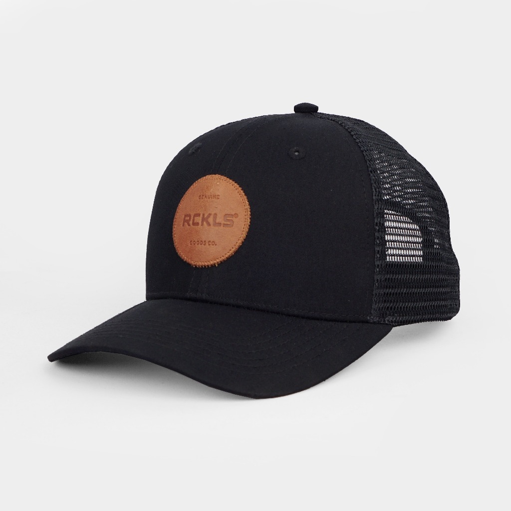 RCKLS. Topi Jaring pria Libson | Topi Trucker Black