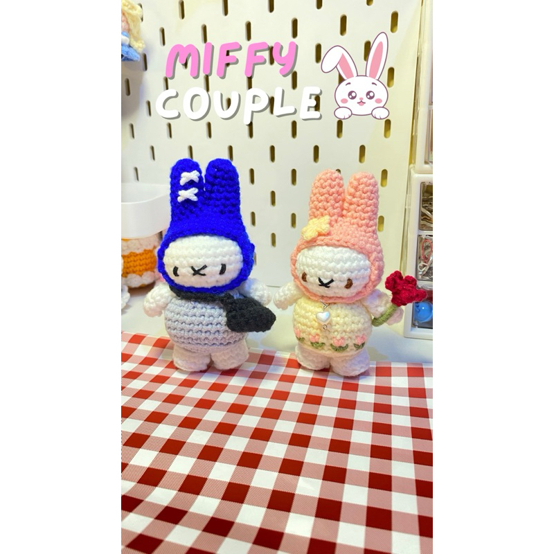 Keychain kelinci miffy crochet/ganci kelinci miffy rajut