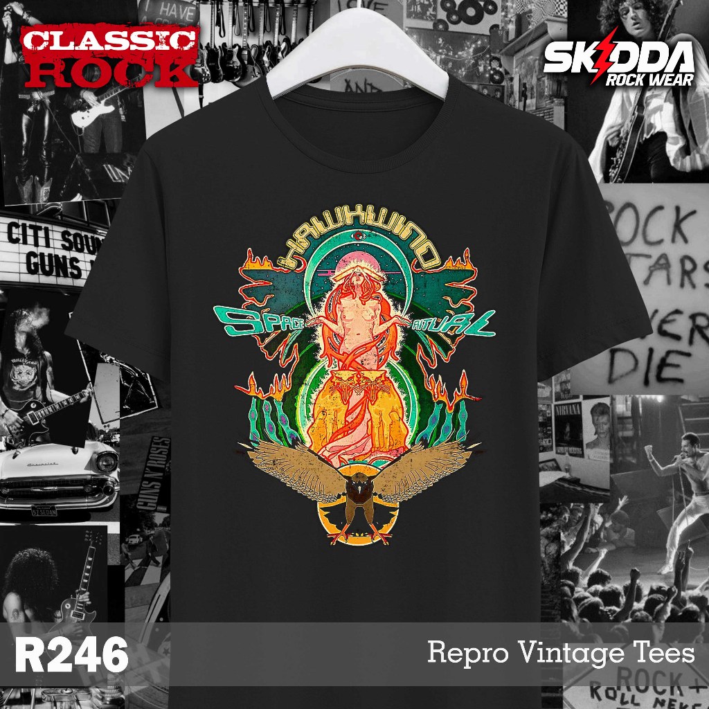 Kaos Repro Vintage Band 70s 80s 90s Hawkwind - Premium Black NSA 24s - S-3XL