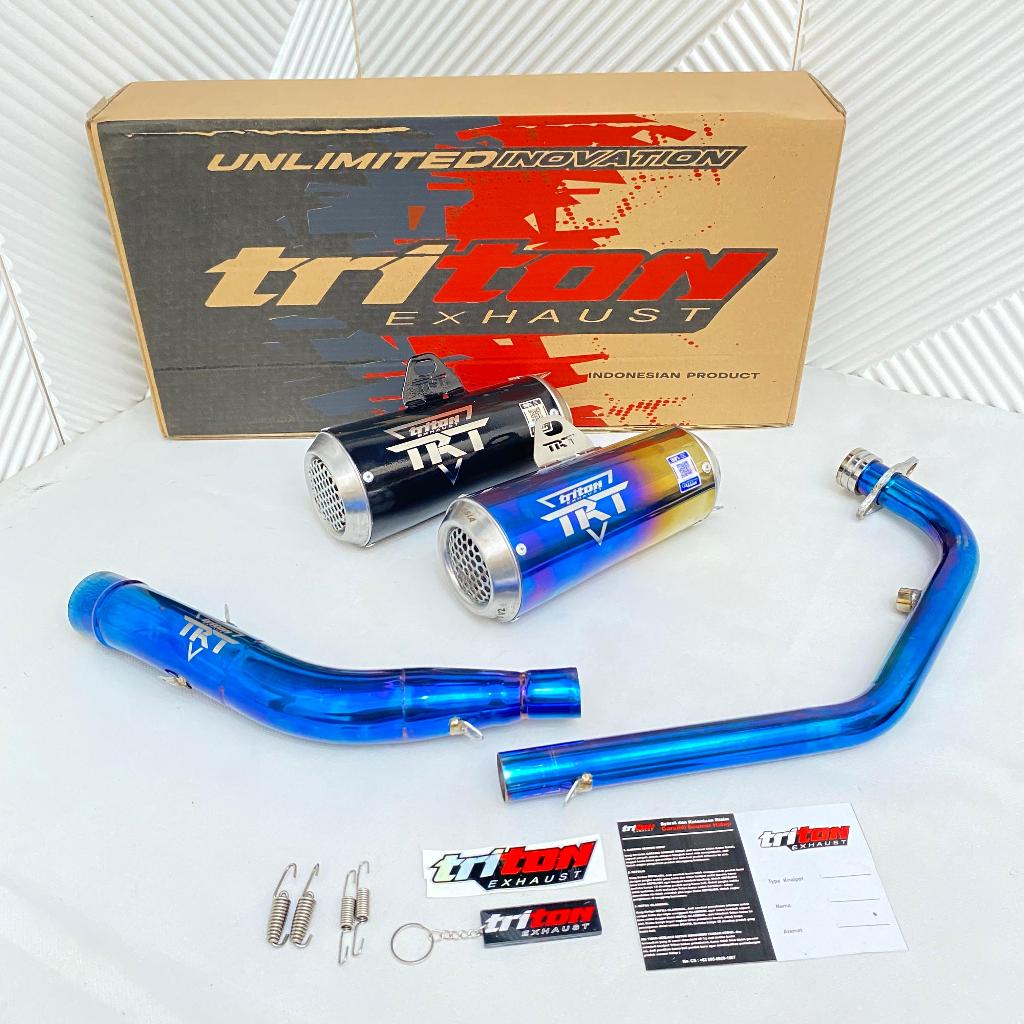 Knalpot Racing Cb150r, CBR 150R, GSX 150, R15, Vixion Original Triton Exhaust type GT-5 V2 Series