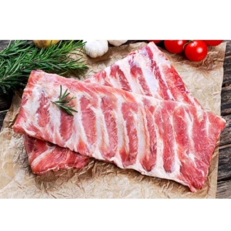 

Iga Babi Spesial Daging Tebal Fresh 1kg Pork Back Ribs
