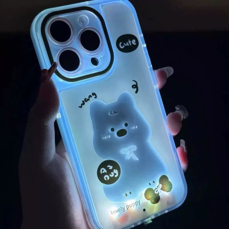 Case For IPhone 11 12 13 14 15 16 17 AIR PRO MAX LED Warna Warni Casing