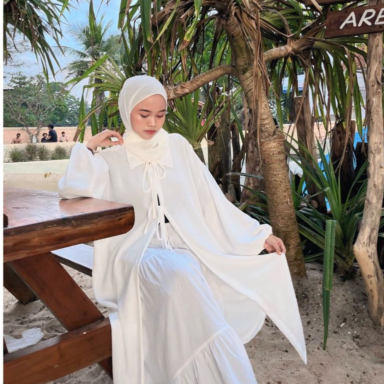 Nallra Outer Tunik Polos -Outer Tali Depan - TUNIK WANITA - Tunik Outer - Tunik - Outer