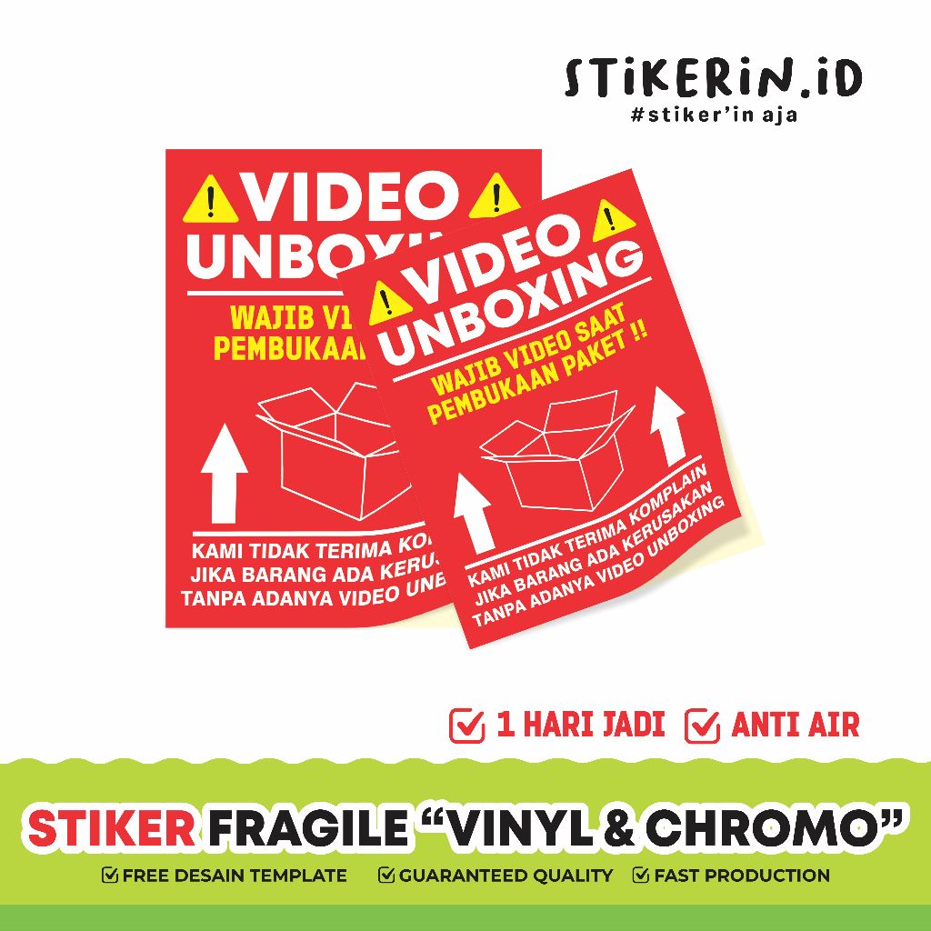 

Cetak Custom Label Stiker Fragile Barang Sticker Label Pengiriman Custom