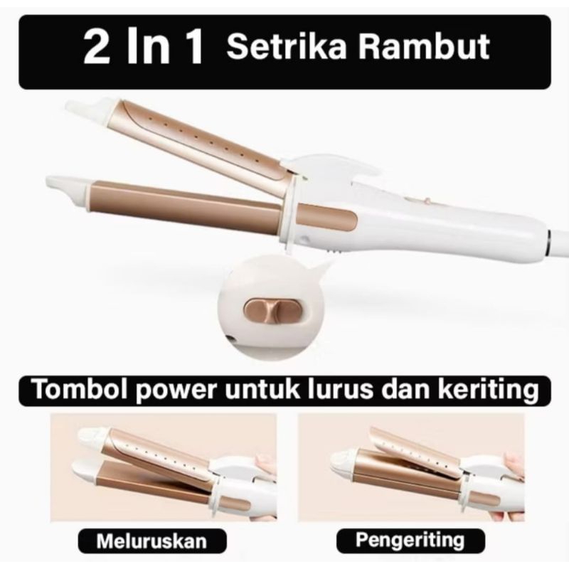 catokan rambut pelurus dan pengeriting rambut curly,catokan sisir pelurus rambut