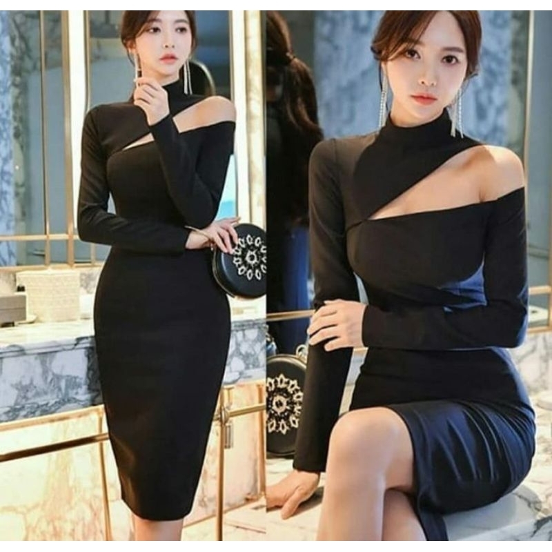 ELEGAN DRES BAHAN SCUBA