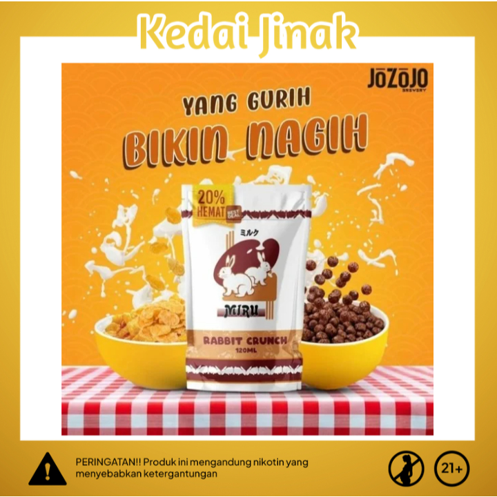 MIRU RABBIT CRUNCH CREAMY FREEBASE 60ML BY JOZOJO ORIGINAL 100%