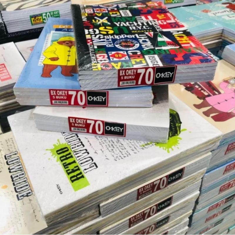 

Buku Tulis Panjang Merk Okey Isi 70 Lembar 1 Pack Isi 5 Buku