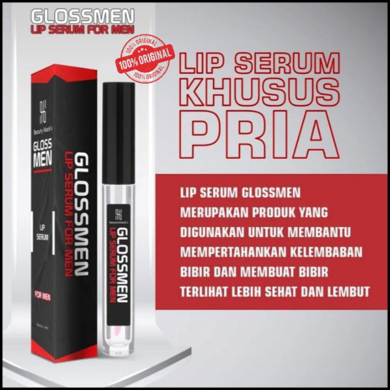 Pemerah Bibir Pria Pencerah Bibir Pria Alami Glossmen Lip Serum Pelembab Bibir Natural pemerah dan p