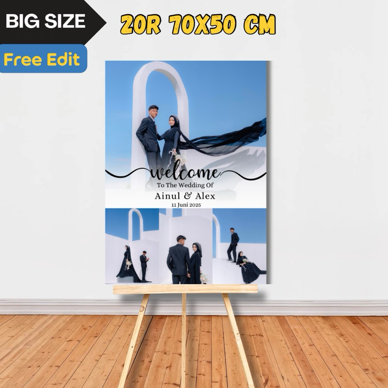 Cetak Foto 20R (50x70CM) + Bingkai MDF