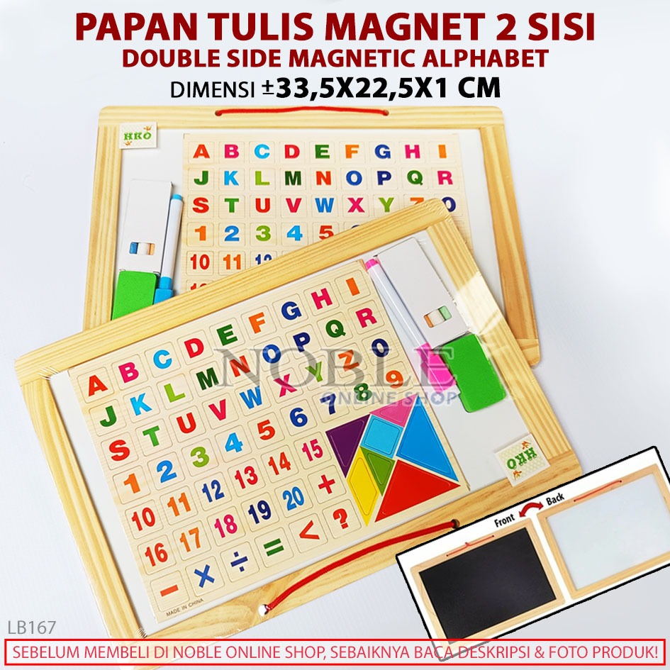 

Double Side Magnetic Whiteboard Blackboard Papan Tulis Magnet 2 Sisi Alphabet Huruf Angka Mainan Edukasi Peraga Bermain Belajar Mengajar Anak Baca Hitung