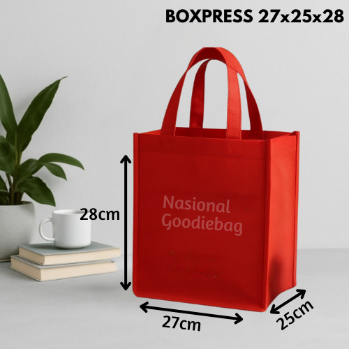 

Tas Box Spunbond Goodie Bag AUTOPRESS 27X25X26 Souvenir Promosi Murah