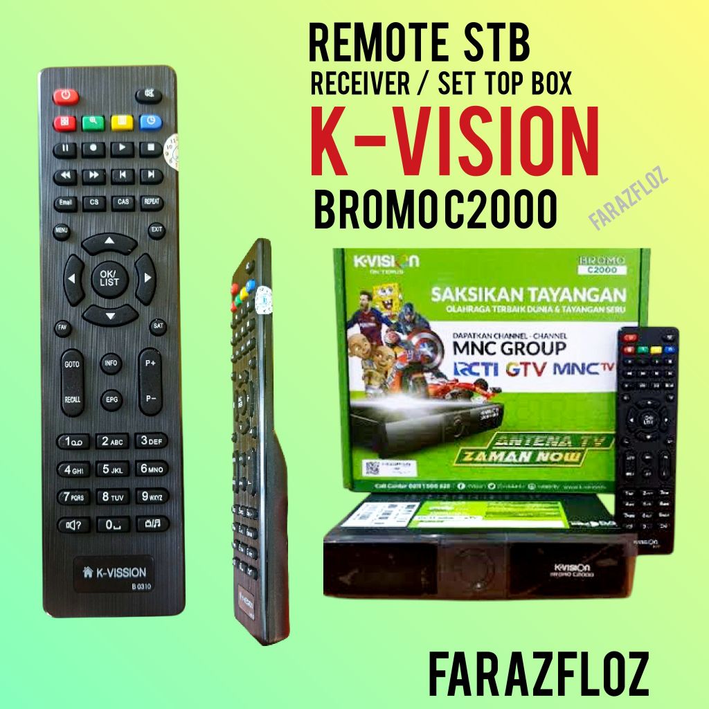 Remote Set Top Box K-VISION Bromo C2000  Remot Receiver Parabola