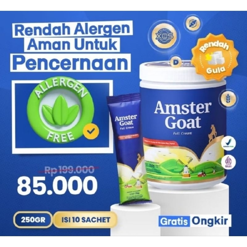 

AMSTER GOAT - Susu Kambing Amstergoat Bantu Meringankan Masalah Lambung 250 gr