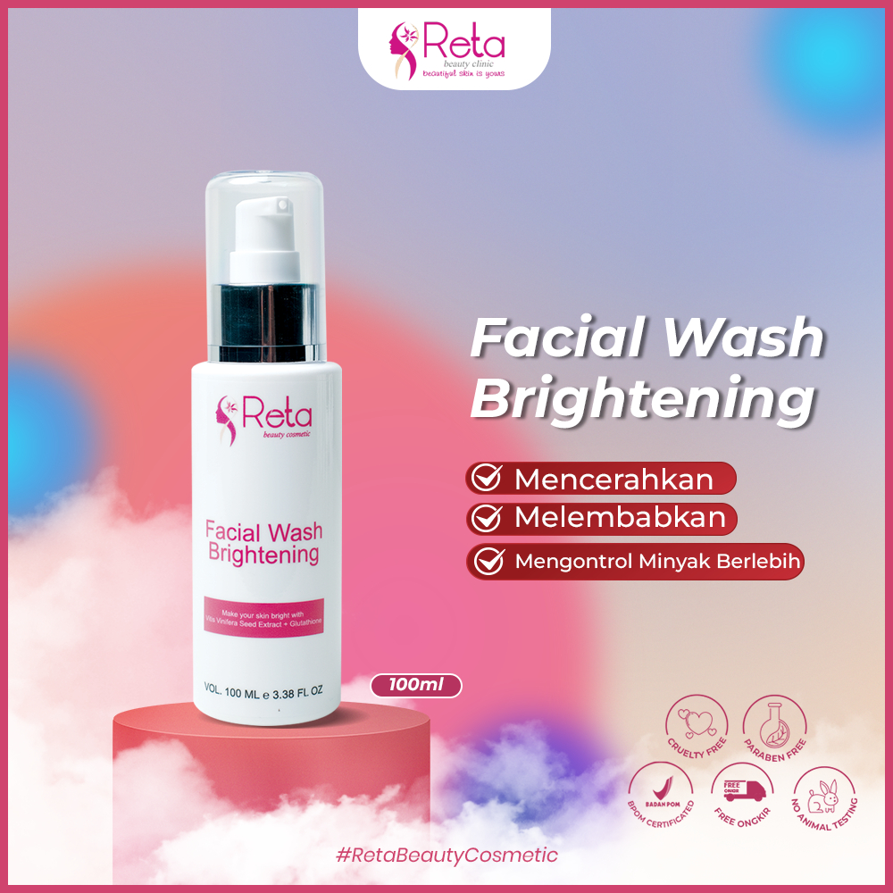 Facial Wash Brightening/Reta Beauty Clinic/Face Wash Brightening/Sabun Wajah Brightening/Pencerah