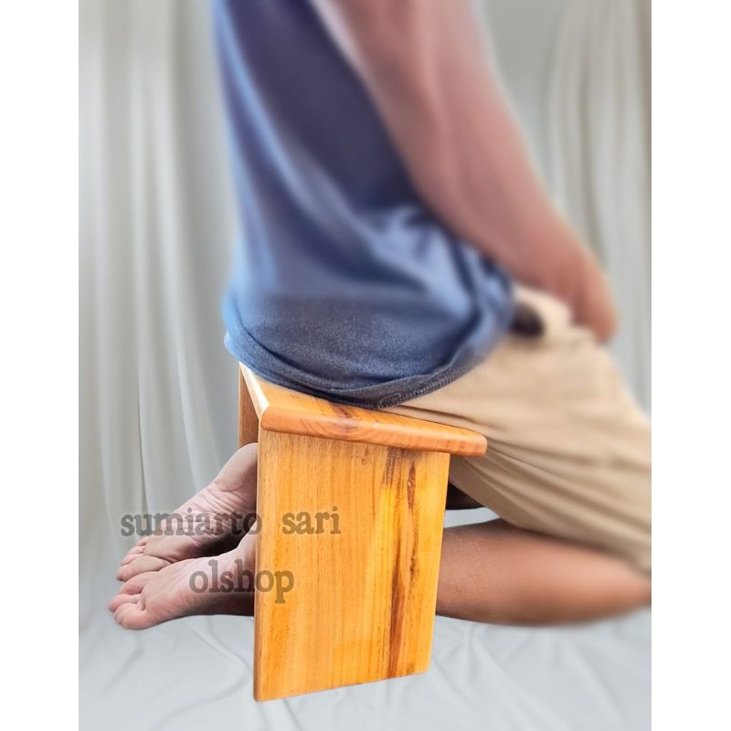 BANGKU KAYU DINGKLIK MEDITASI DOA/bangku meditasi yoga/dingklik yoga meditasi.
