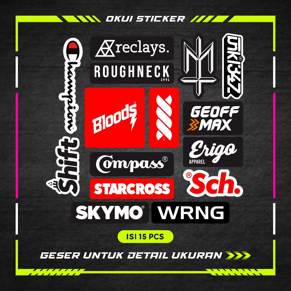 Stiker Sticker Logo Brand Stiker Local Brand