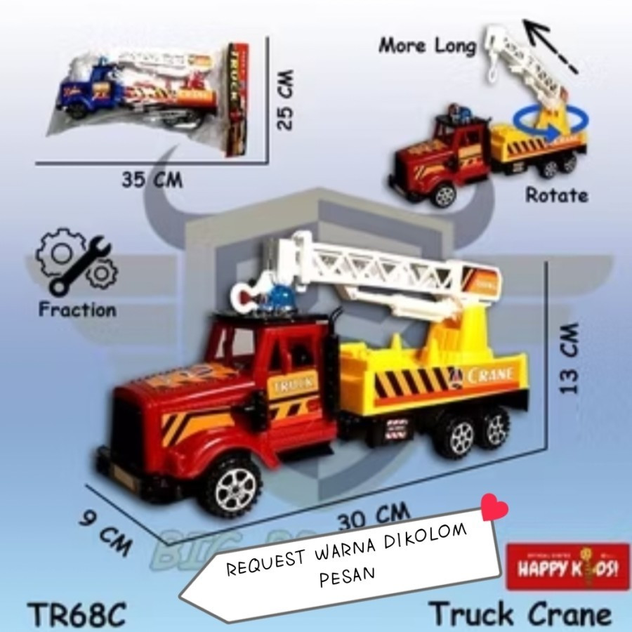 MAINAN TRUCK DEREK ANAK TR68C / Truk Derek Mainan