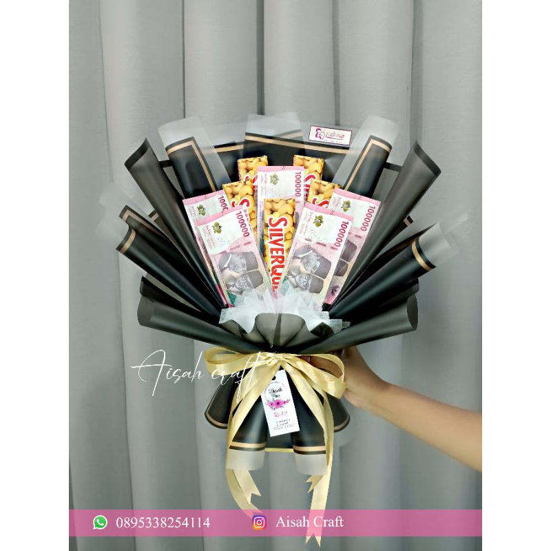 

BUKET COKLAT SILVERQUEEN58Gram/UANGMAINAN/FREE PACKING