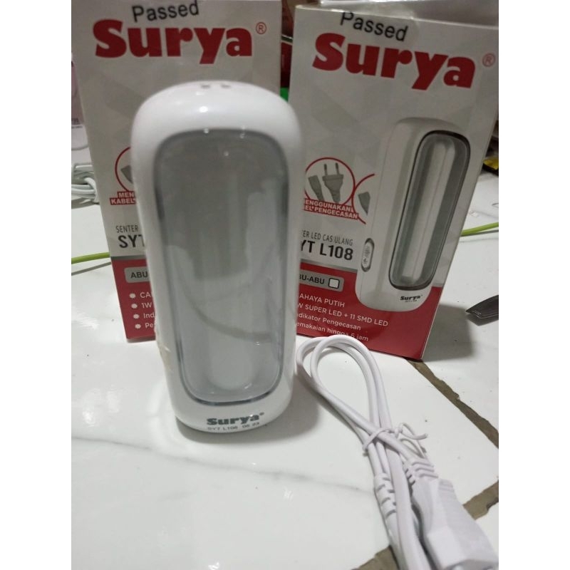 senter emergency Surya SYT L108 charger / senter tangan Surya cahaya putih