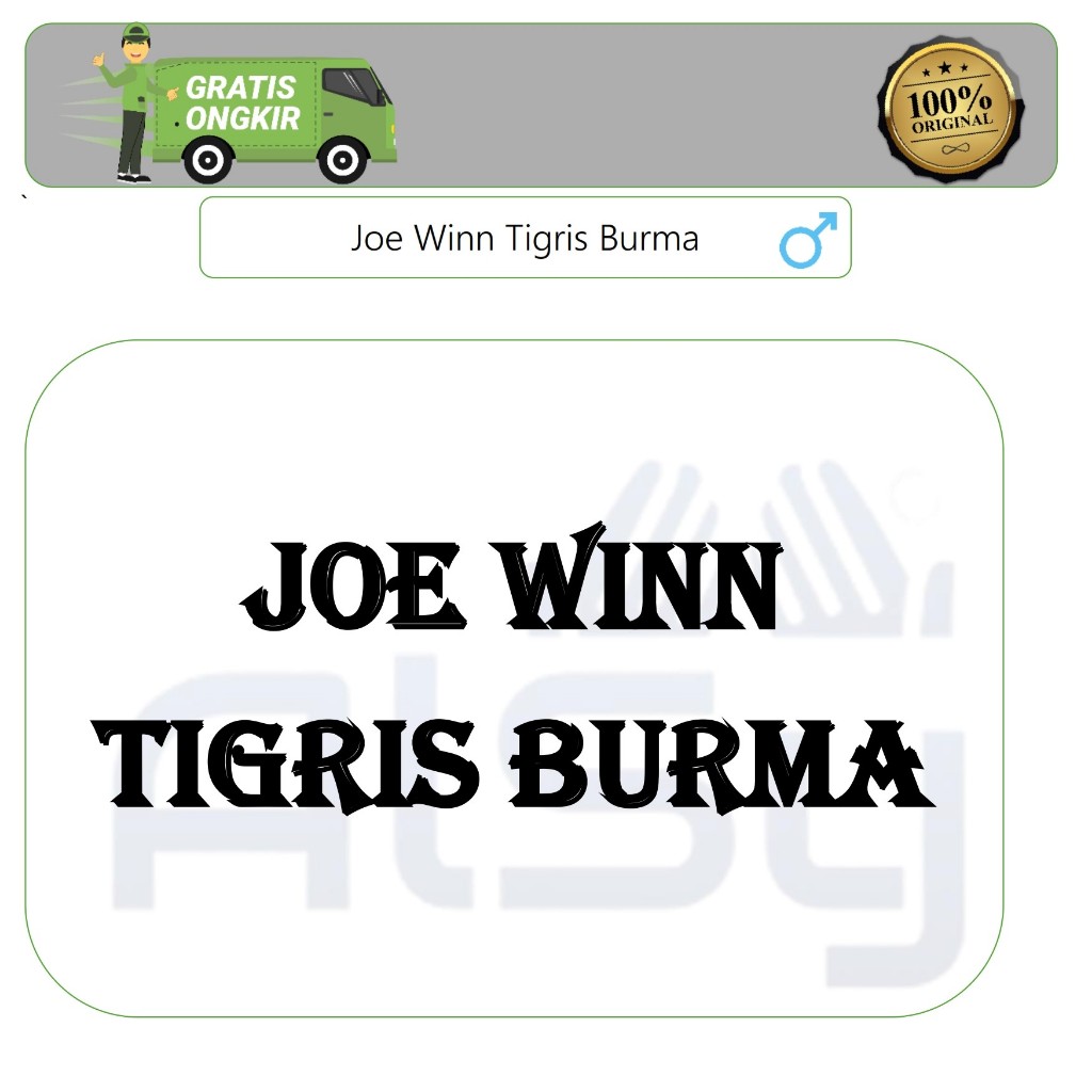Joe Winn Tigris Burma 100ml (Baru/Segel/Original/BNIB)