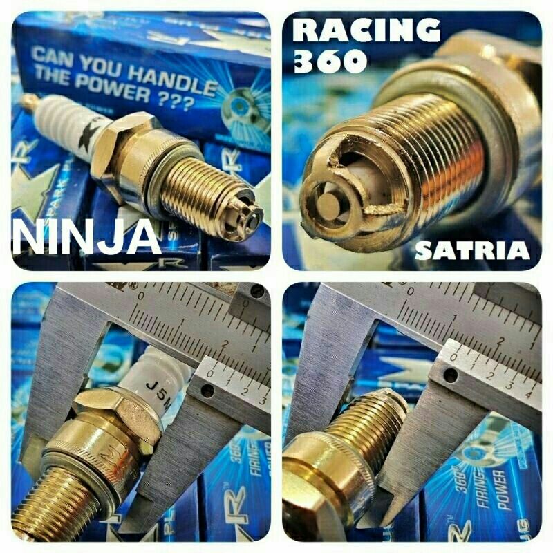 busi racing dable power kaki 3 ninja, satria 2tak vespa