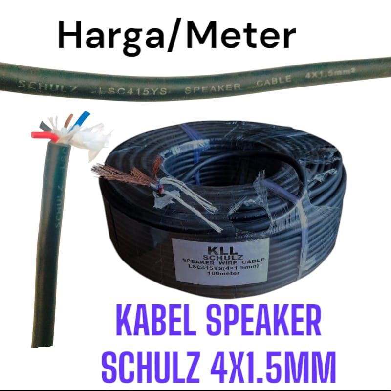 Kabel Speaker 4x1,5mm Kabel Serabut meteran(1meter)