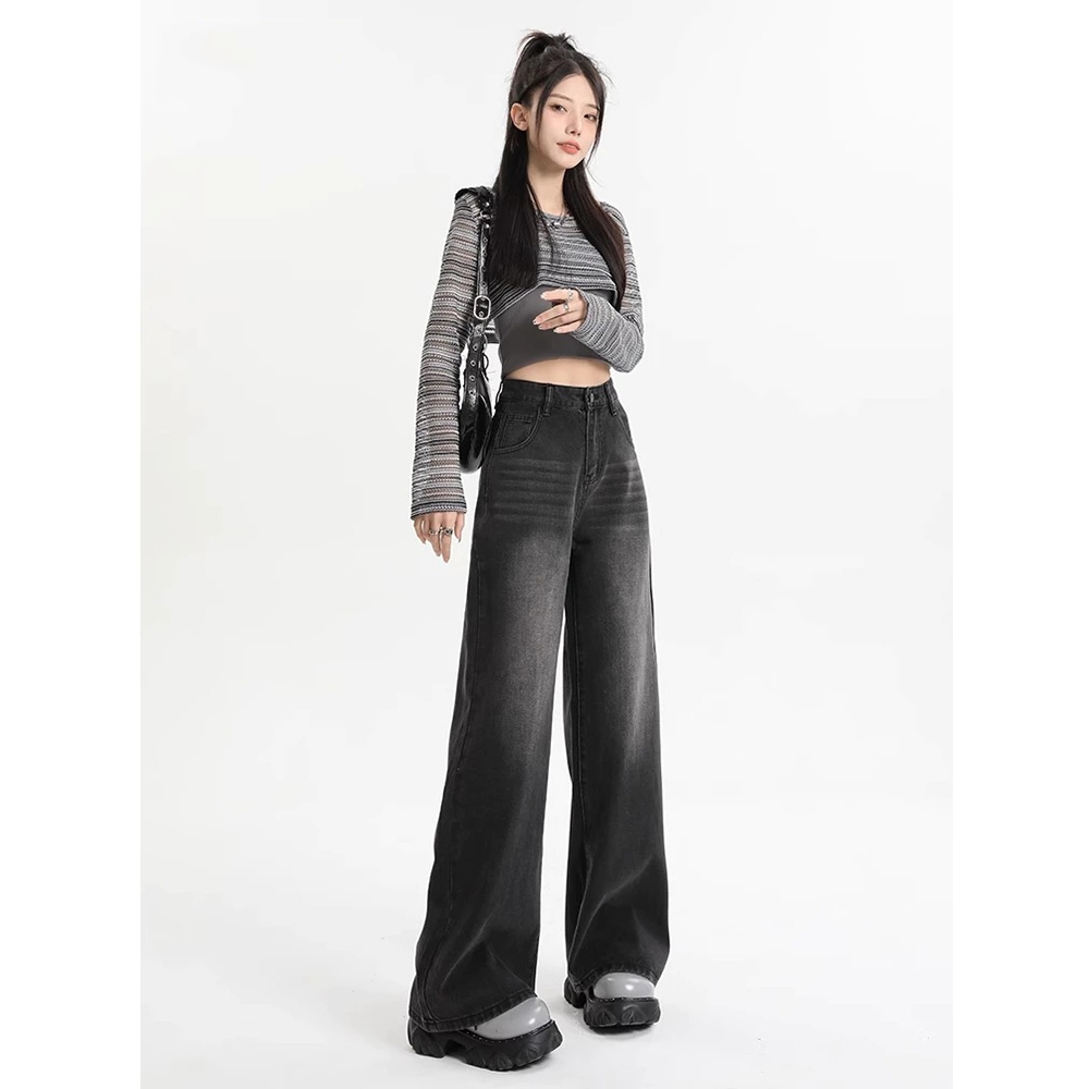 Celana Jeans Highwaist Wanita - Ootd Korean Style