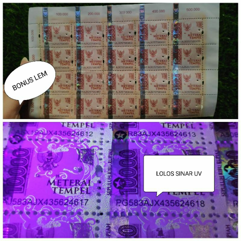 

MATERAI10000 METERAI TEMPEL ASLI KERTAS