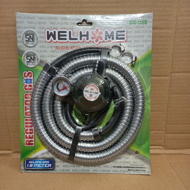 Selang Gas Paket + Regulator welhome/Selang gas Regulator welhome