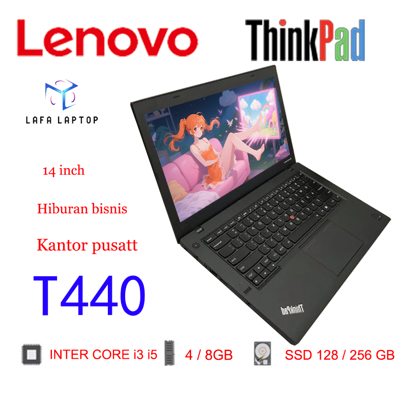Lenovo second laptop thinkpad T440 Thin T440S core I5 I7 Gen 4 | Ram 4/8gb | SSD 256gb | 14inch Peni