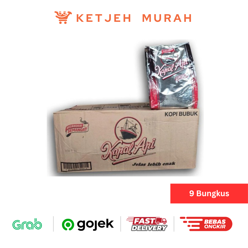

Kopi Kapal Api Bubuk Silver 1 Dus isi 9 Pcs x 350 Gram